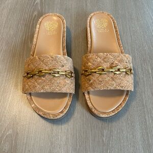 Vince Camuto Women's Kallin Wedge Sandal Color Cork Natural Size 10 NWOT or Box.